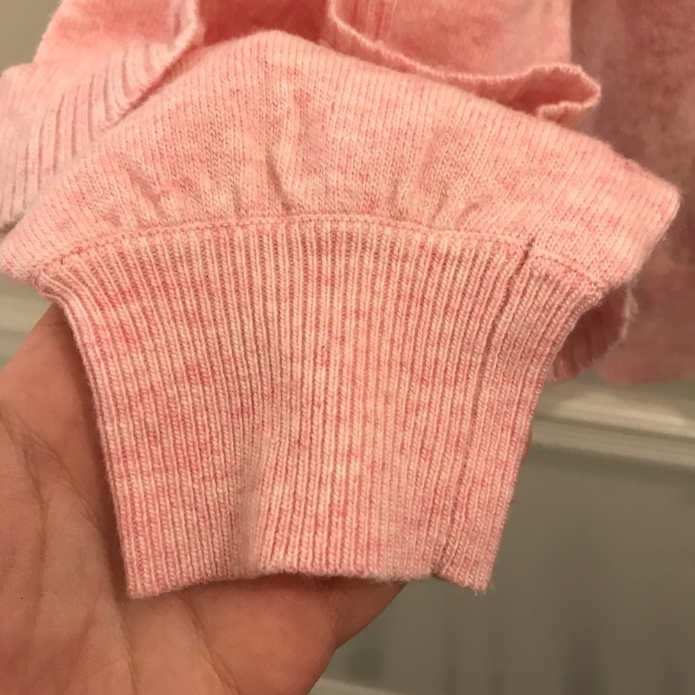 J Crew Ruffle Sleeve Sweater small wool pink - Picture 9 of 13